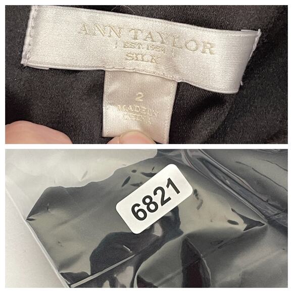 Ann Taylor Women's Silk Sleeveless Lined Halter Neck Cocktail Dress Size 2 Black - Picture 11 of 11